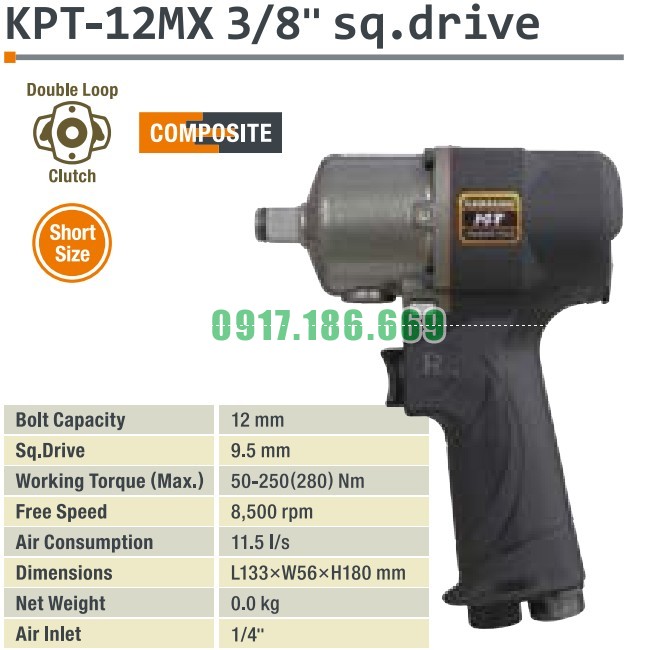 SÚNG XIẾT BU LÔNG 3/8 INCH KAWASAKI KPT-12MX