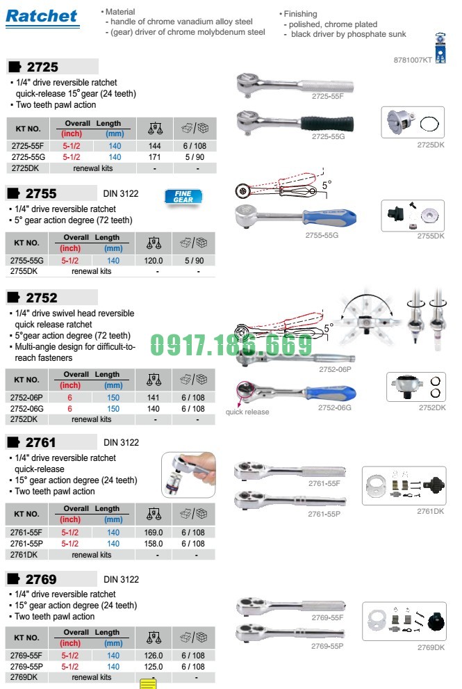 Cần tự động 1/4 inch