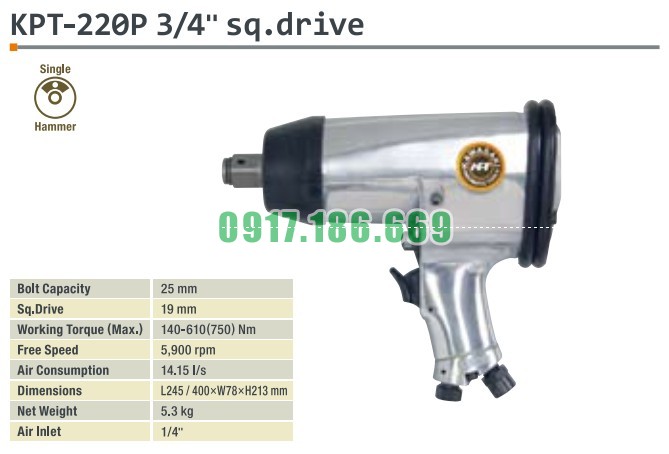 SÚNG XIẾT BU LÔNG 3/4 INCH KAWASAKI KPT-220P