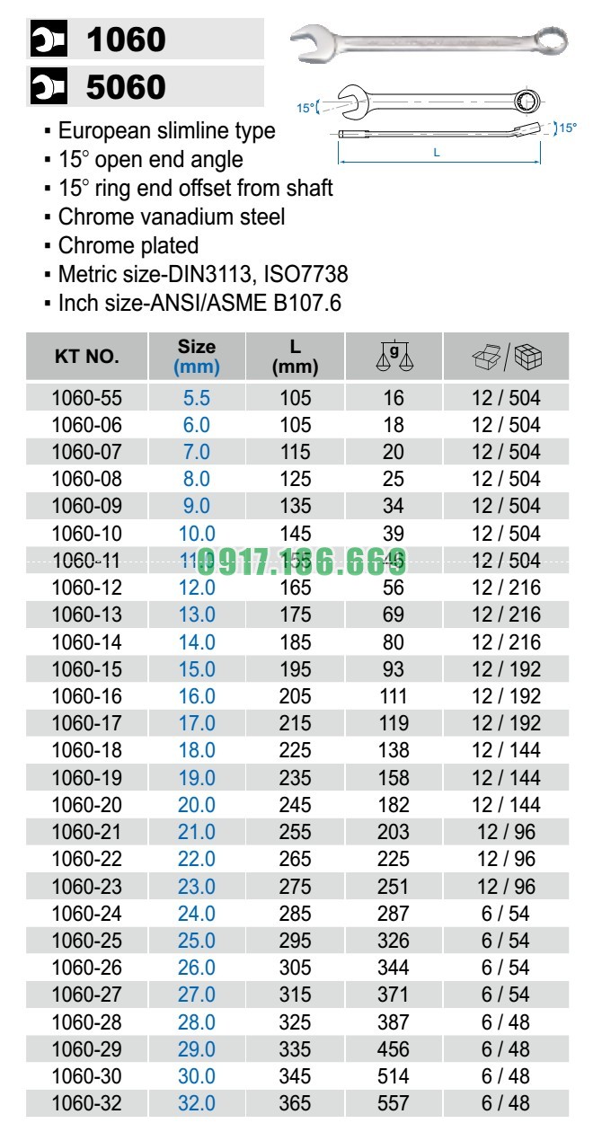 cờ lê vòng miệng 1060