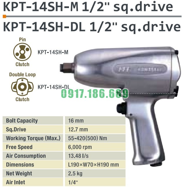 SÚNG XIẾT BU LÔNG 1/2 INCH KAWASAKI KPT-14SH-M