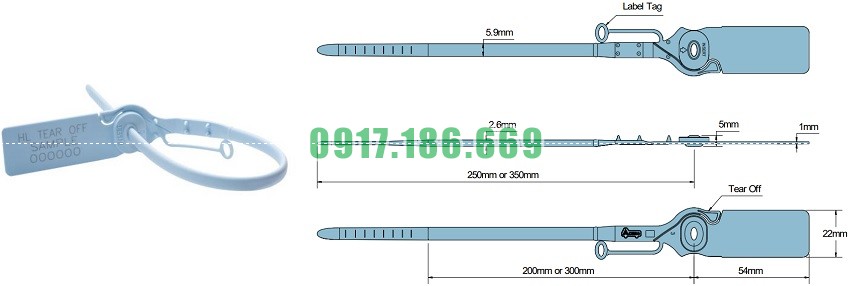 thông số Seal niêm phong nhựa BOMVIETNHAT HL1