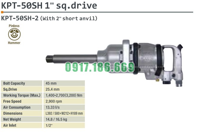 SÚNG XIẾT BU LÔNG 1 INCH KAWASAKI KPT-50SH