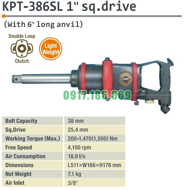 SÚNG XIẾT BU LÔNG 1 INCH KAWASAKI kpt-386sl