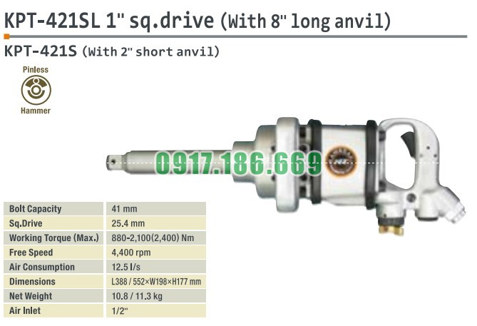 SÚNG XIẾT BU LÔNG 1 INCH KAWASAKI KPT-421SL