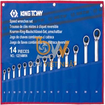 Bán Cờ lê vòng miệng tự động 14 chi tiết 8-24mm Kingtony 12214MR