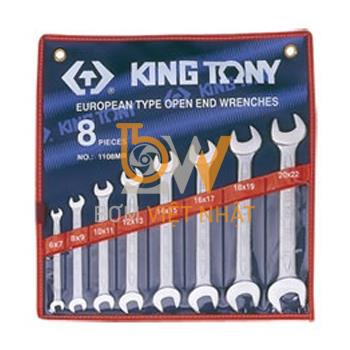 Bán Bộ cờ lê hai đầu miệng 8 cái hệ mét Kingtony 1108MR (6-22mm)