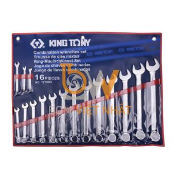 Bán Bộ cờ lê vòng miệng hệ inch 16 chi tiết Kingtony 1216SR (1/4-1/14inch)