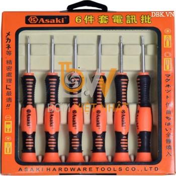 Bán Bộ tua vít viễn thông 6 cây Asaki AK-9074